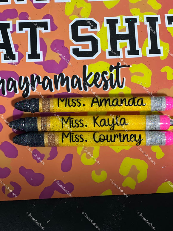 Teacher Pen with names